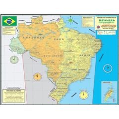 Poster Brasil - Fusos Horários 500