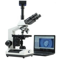 Microscópio Trionocular LED com sistema de vídeo HDMI